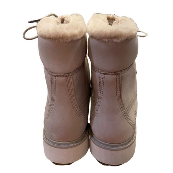 NEW Timberland Lucia Way Women's Lt Taupe Nubuck Leather Warmlined Boots 8 - Picture 4 of 5
